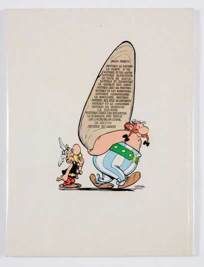 Uderzo - dédicace Asterix in Corsica. Original Dargaud edition with glued and unstitched...