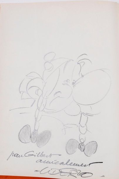 Uderzo - dédicace Asterix in Corsica. Original Dargaud edition with glued and unstitched...