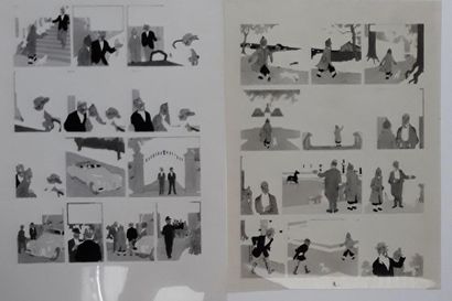 TINTIN ensemble de 6 transparents : Matériel d'impression pour la publication des...