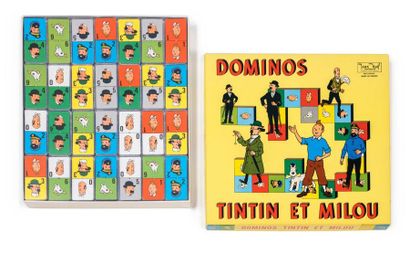 Tintin Dominos Magnifique jeu Noel Montbrison très proche de l'état neuf.