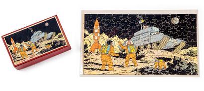 Tintin - Puzzle Engin lunaire, issu de On a marché sur la lune. Bas de la boîte recollé...