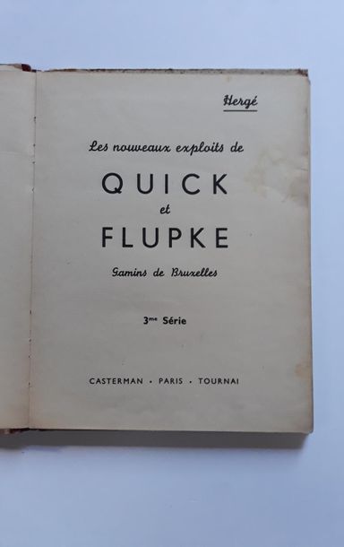 Quick et Flupke N&B - 3ème série Edition A10 de 1940. Etat moyen.