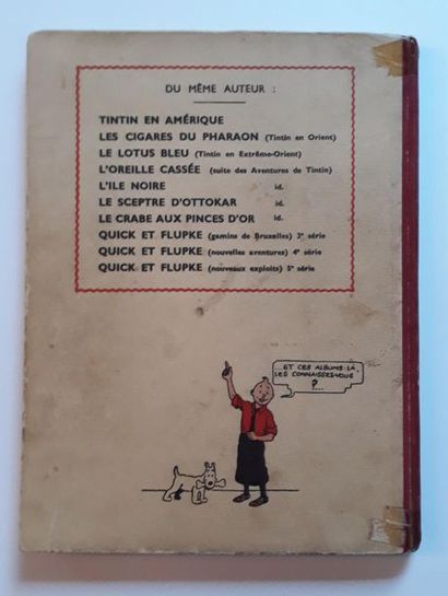 Tintin N&B - Au Congo Edition Casterman A14 de 1941. Bon état.