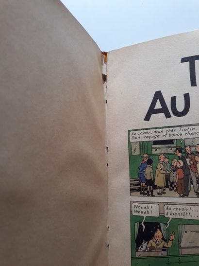 Tintin au Congo Edition originale dos jaune, B1 (1946). Bon état +.