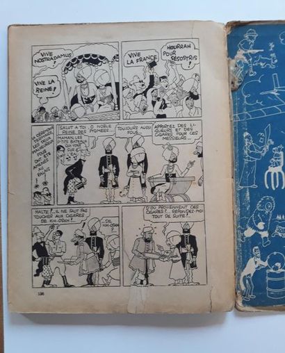 Tintin N&B The Pharaoh's cigars : Large picture edition A18 of 1942. Incomplete....