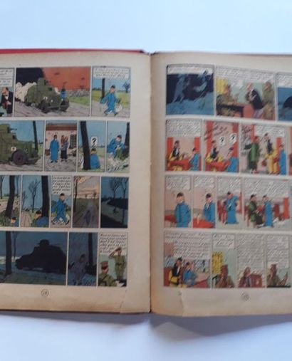 TINTIN Le Lotus Bleu : Edition originale, B1 (1946). Quelques déchirures. Bon ét...