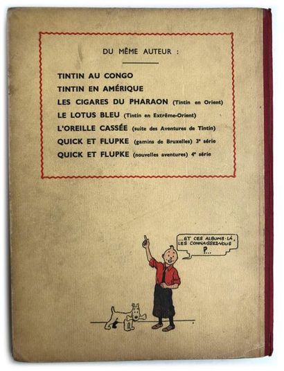 Tintin N&B L'île noire : Edition A5 de 1938, avec le nom de Hergé au 1er plat. Un...