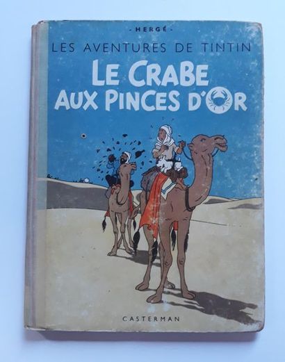 TINTIN Le crabe aux pinces d'or : Edition originale dos rouge, A22 de 1944. Page...