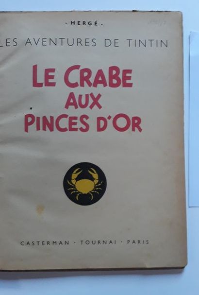 TINTIN Le crabe aux pinces d'or : Original edition red back, A22 of 1944. Page 21...