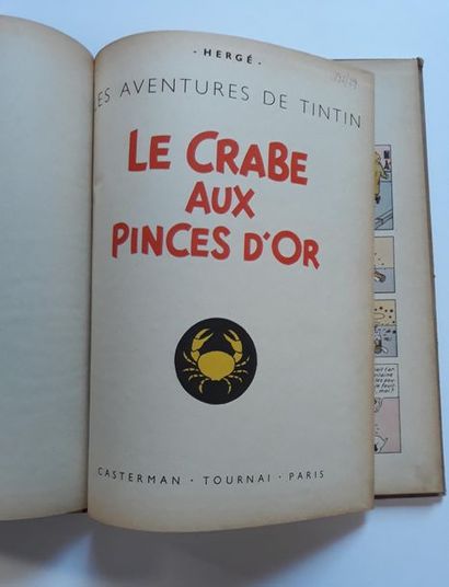 TINTIN Le crabe aux pinces d'or : Edition B1 de 1947. Bon état + / Très bon état...