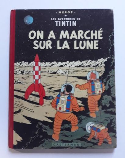 TINTIN We walked on the moon: Belgian Original Edition B11 from 1954. Good condition...