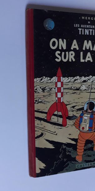 TINTIN We walked on the moon: Belgian Original Edition B11 from 1954. Good condition...