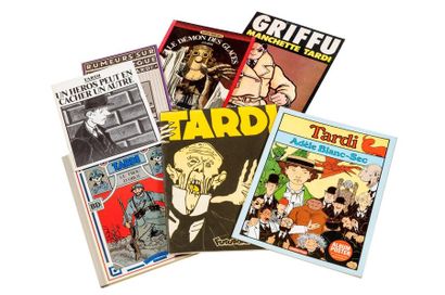 Tardi ensemble de 7 albums : Tardi (30 x 40 titre en Jaune), Adèle Blanc-sec album...