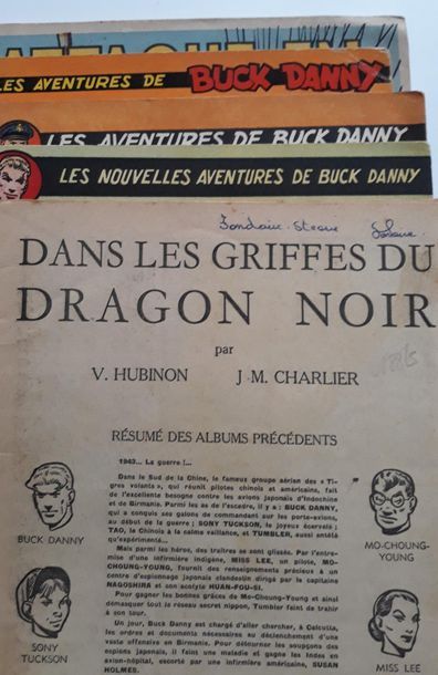 Buck Danny ensemble de 5 albums : Dans les griffes du Dragon Noir (EO, un nom en...