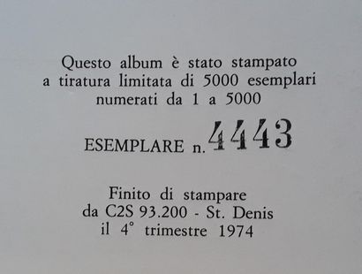 Corto Maltese T2 edition italienne : Album numéroté 4443/5000 paru chez Milano Libri...