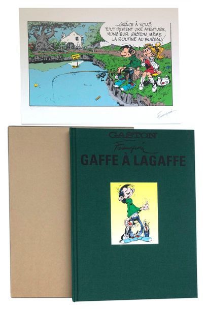 Gaston 15 Gaffe à Lagaffe : Numbered head print (/800) + signed silkscreen. Near...