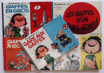 Gaston ensemble de 5 albums : 1, 2 (1965), 3, 4, 5. Bon état +.