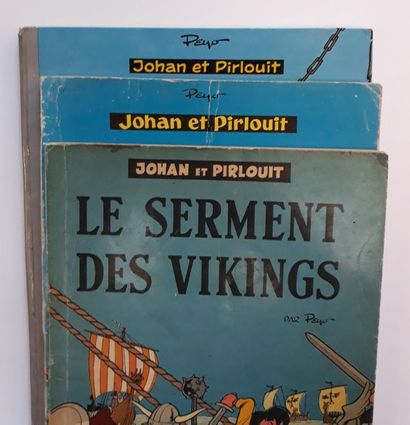 Johan et Pirlouit ensemble de 3 albums : 5, 9, 11. Editions originales belges en...