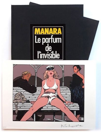 MANARA Le parfum de l'invisible: Numbered (/950) and signed on the silkscreen print....