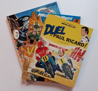MICHEL VAILLANT set of 3 advertising albums: Duel au Paul Ricard (traces of bic),...