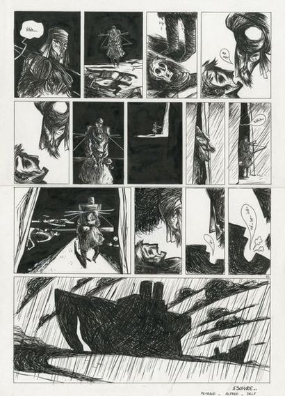 ALFRED (né en 1976) 
The Despair of the Monkey - The Desert of Wrecks
India ink on...