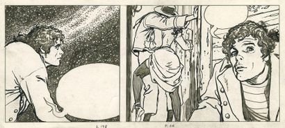 Milo MANARA (né en 1945) 
El Gaucho
India ink on paper for strip 198 of history.
19,5x45,6...