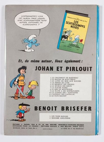 Peyo - dédicace The smurf. First edition of 1965 with a superb drawing representing...