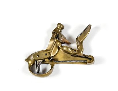 null Rare and beautiful dismountable flintlock lock for naval cannon or espingole,...