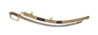 Foreign light cavalry officer's saber. Leather-covered...