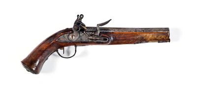 null Pommel gun. 
Round barrel punched with thunder and engraved "1770". Lock "Manufacture...