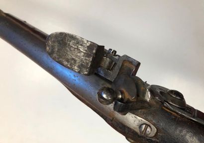 null Flintlock infantry rifle. 
Flintlock gun. Lock stamped and dated "1779" and...