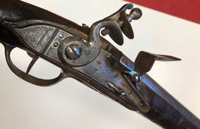 null Flintlock infantry rifle. 
Flintlock gun. Lock stamped and dated "1779" and...