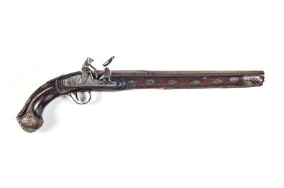 Long and strong ottoman flintlock pistol....