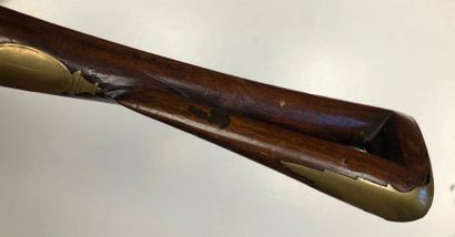 null Flintlock venery rifle or English "Coach gun". 
Round barrel with thundering...