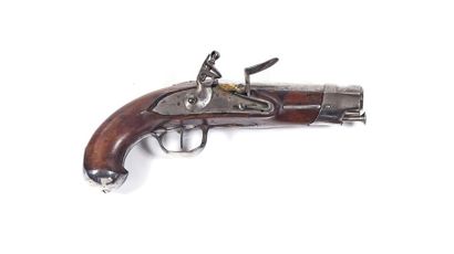 Marshalsea flintlock pistol. Round barrel...