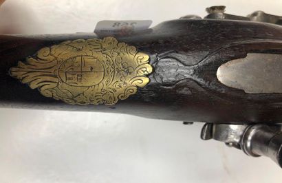 null Long spanish cavalry pistol. 
Round barrel with thunder engraved "REGIMTO DE...