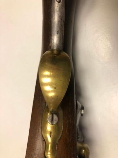 null Shortened flintlock pommel pistol type An XIII. 
Round barrel with thundering...