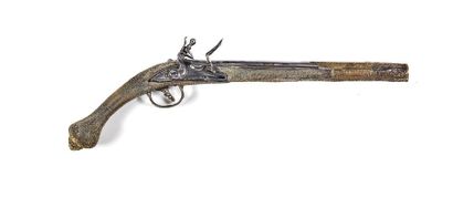 Nice ottoman flintlock pistol. Round barrel...