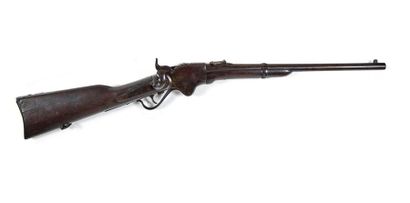 null Carabine de selle Spencer modèle 1860 , sept coups, calibre 52. 
Canon rond...