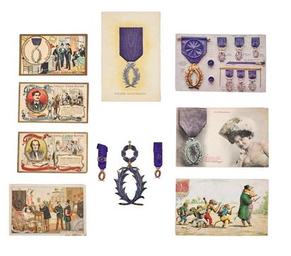  FRANCE ORDER OF ACADEMIC PALMS Set including: - Commander's insignia in gilt bronze...