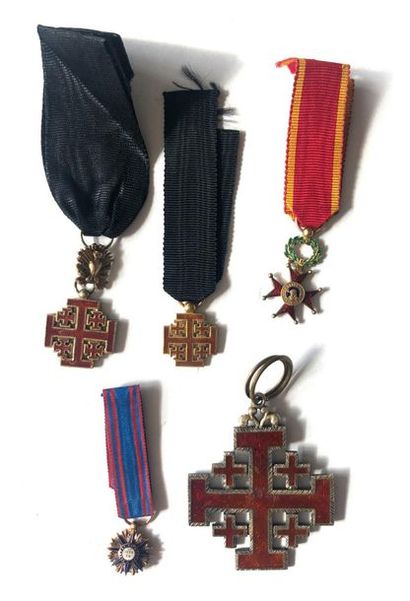  VATICAN ORDRE DU SAINT SEPULCRE, recréé en 1847. Croix de chevalier modèle d'avant...