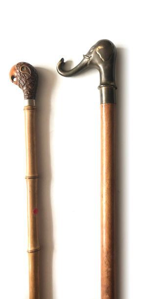 Three-piece set: - Cane. Was made of bamboo....