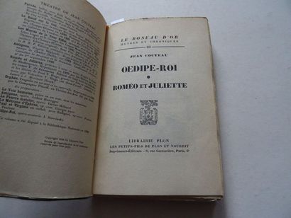 null "Œdipe-Roi / Roméo et Juliette", Jean Cocteau; Ed. Librairie Plon, 1928, 208...