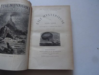  « L’ile mystérieuse », Jules Vernes ; Ed. J. Hetzel, sans date, 616 p. (état mo...