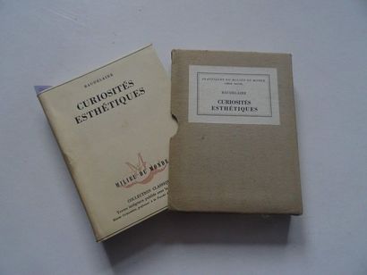 null "Curiosités esthétiques", Baudelaire; Ed. Milieu du monde, undated, 610 p. (average...