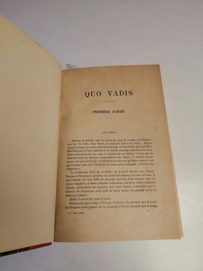 null "Quo Vadis", Sienkienwiez; Ed. Emile Colin et Cie, undated, 556 p. (in fairly...