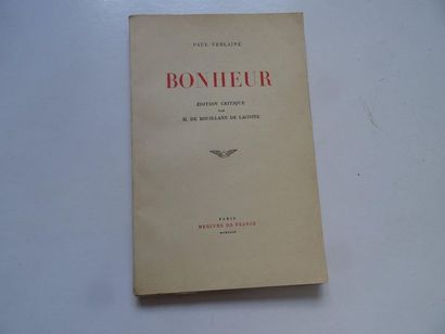 null "Bonheur", Paul Verlaine, H. de Bouillane de Lacoste; Ed. Mercure de France,...