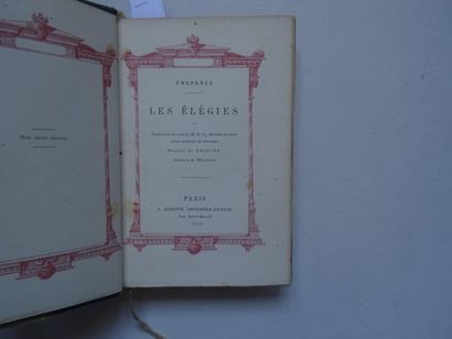 null "Les Élégies, Properce; Ed. A. Quantin, 1885, 204 p. (average condition)