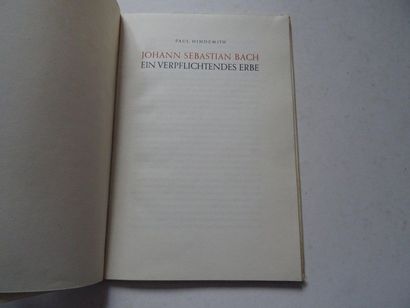 null "Johann Sebastian Bach - Ein verpflichtendes erbe", Paul Hindemith; Ed. B. Schott's...