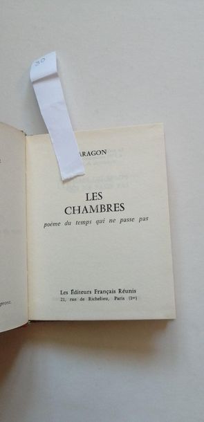 null "Les chambres: poème du temps qui ne passe pas", Aragon; Ed. Les éditeurs Français...